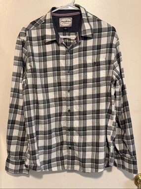 Flag & Anthem Men’s Black and White Plaid Button-Down Shirt